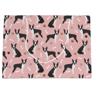 Sac cadeau Boston Terrier Bones and Paws Large