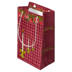Sac cadeau Bougies florales rouges