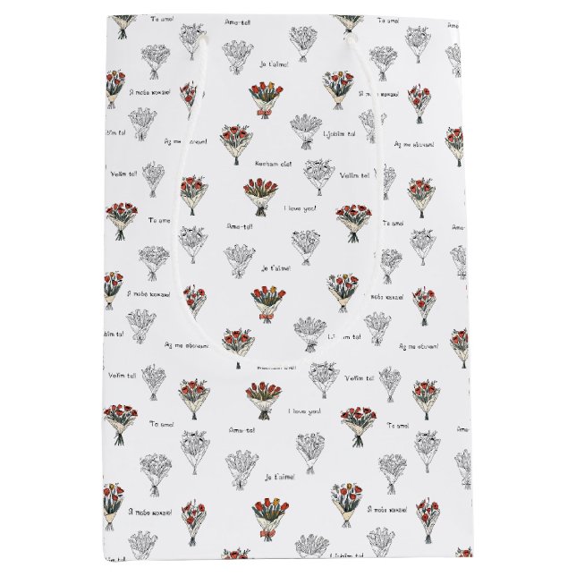 Sac cadeau Bouquet de fleurs (Devant)