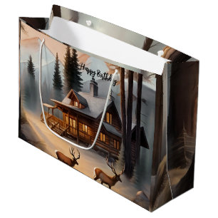 Sac cadeau Cabine Rustic Log