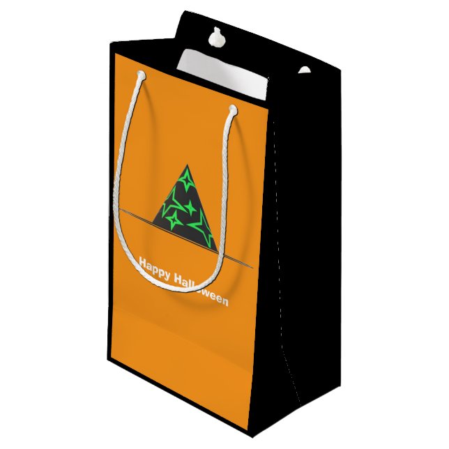 Sac cadeau Casquette sorcier Halloween (Devant Angle)