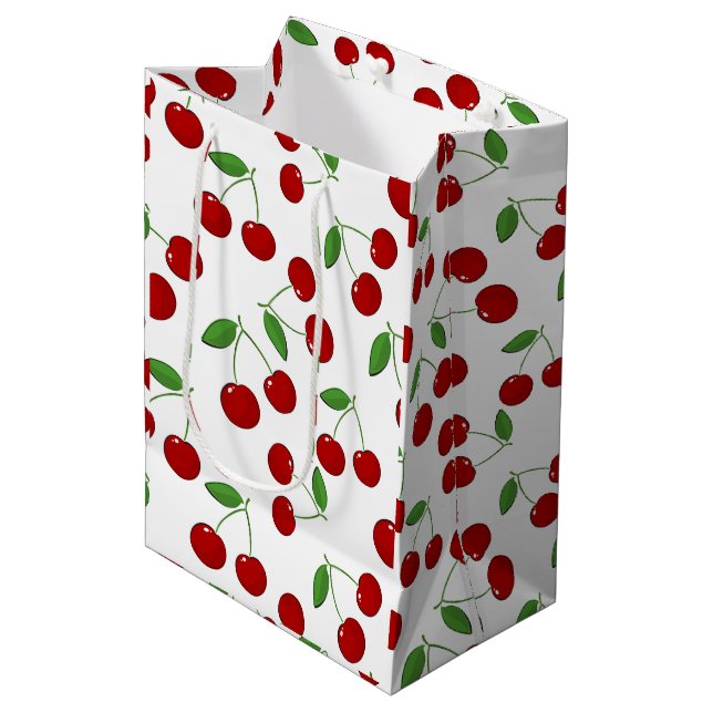 Sac cadeau Cerries Design (Devant Angle)