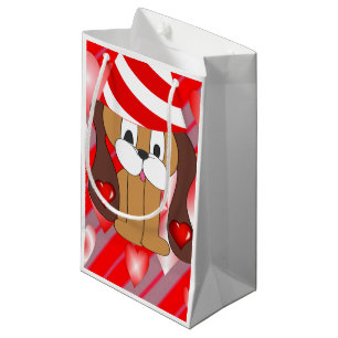 Sac cadeau Chien de Saint Valentin