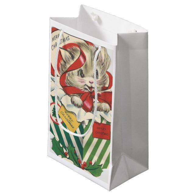Sac cadeau Christmas Kitten (Devant Angle)
