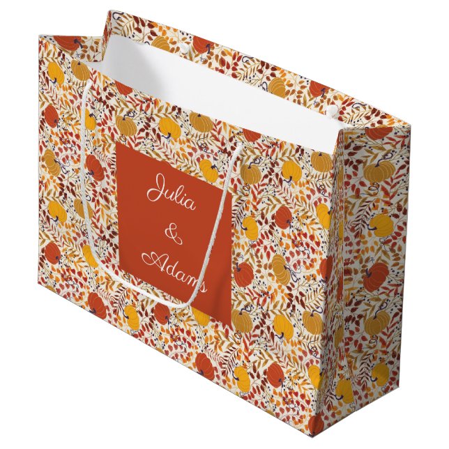 Sac cadeau citrouille (Devant Angle)