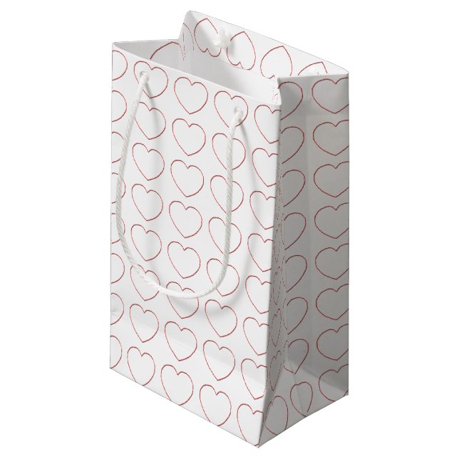Sac cadeau - Coeurs de cadre de fil (Devant Angle)
