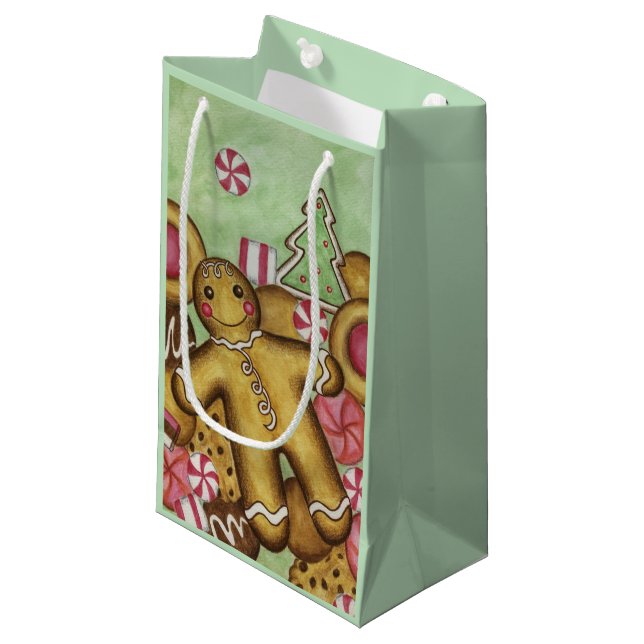 Sac cadeau Cookies de Noël (Devant Angle)