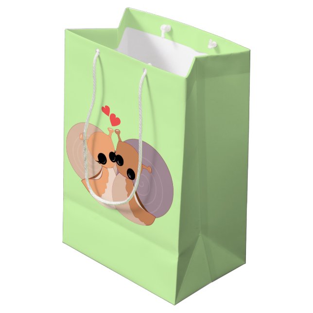 Sac Cadeau Couple Snails - Vos Couleurs (Dos Angle)