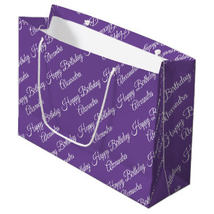 Sac Cadeau Créez votre propre nom Anniversaire Fille Grand C