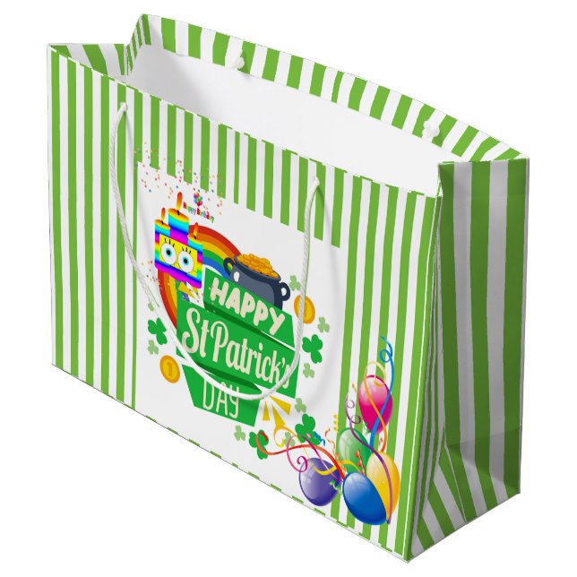Sac cadeau d'anniversaire de la Saint Patrick (Dos Angle)