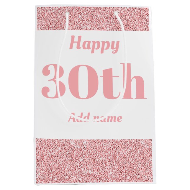 Sac cadeau d'anniversaire élégant et joliment pers (Devant)