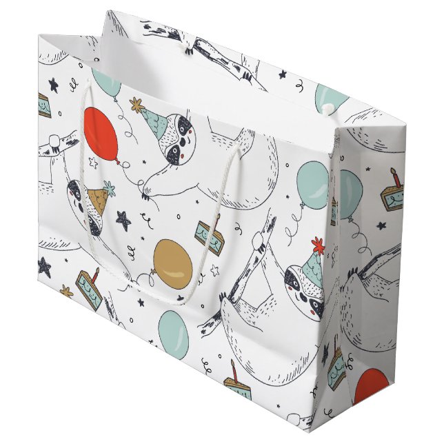 Sac cadeau d'anniversaire jote Sloth (Devant Angle)