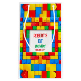 Sac cadeau d'anniversaire pour blocs de bâtiment c