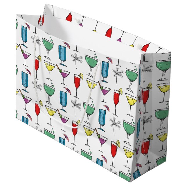 Sac cadeau de cocktail boisson mixte (Devant Angle)