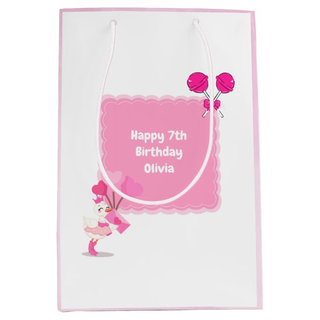 Sac cadeau de fête Anniversaire de enfant mignonne (Devant)