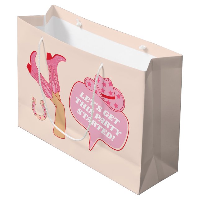 Sac cadeau de fête de Bachelorette Last Disco Rode (Devant Angle)
