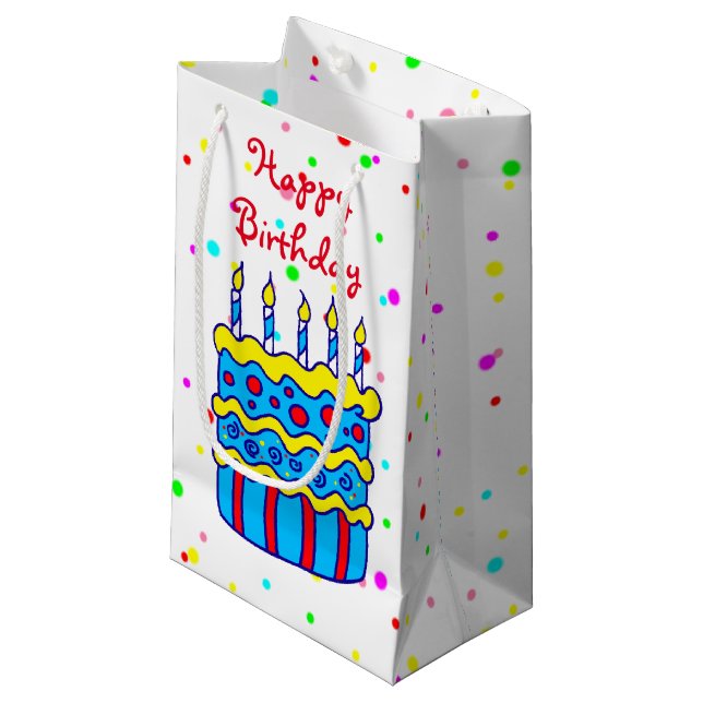 Sac cadeau de fête de gâteau d'anniversaire (Devant Angle)