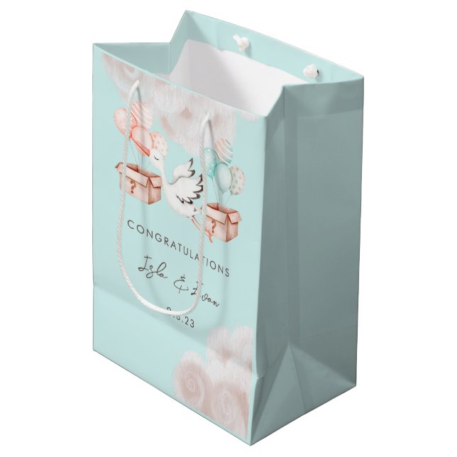 Sac cadeau de fête de révélation de genre (Devant Angle)