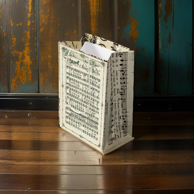 Sac cadeau de feuille de musique Jingle Bells (Créateur téléchargé)