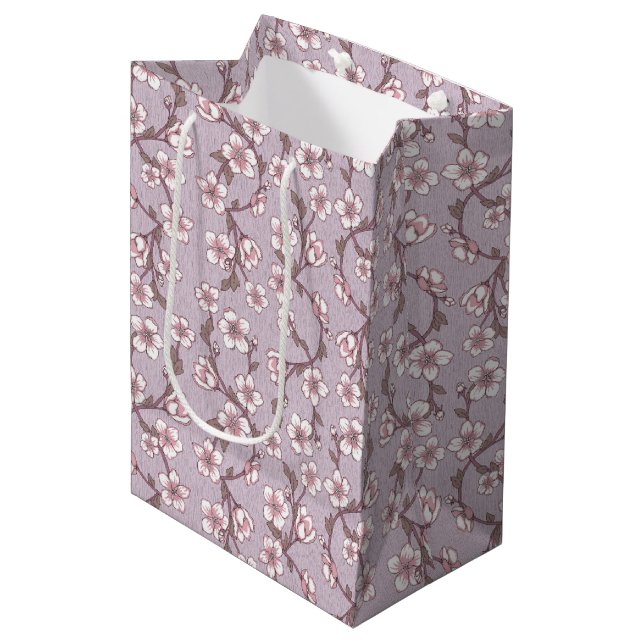 Sac cadeau de fleurs de lavande - Lilac violet (Devant Angle)