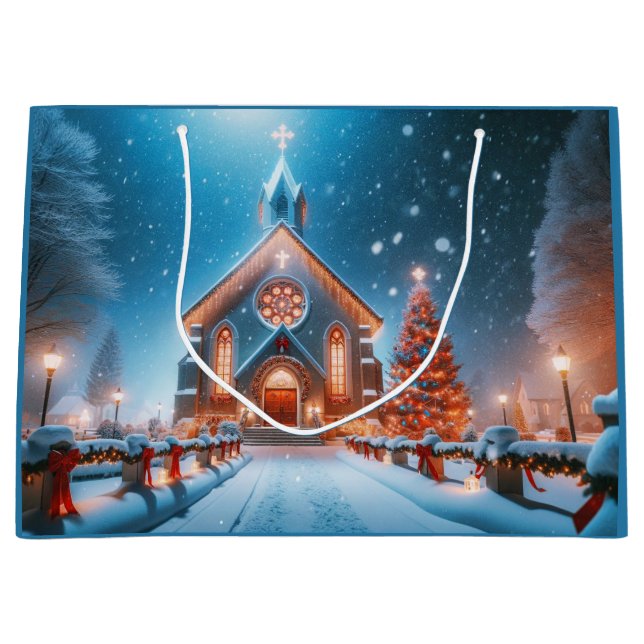 Sac cadeau de l'église de Noël (Devant)