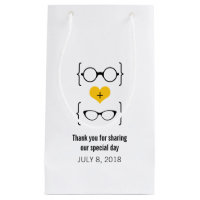 Sac cadeau de lunettes Geeky jaune