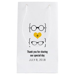 Sac cadeau de lunettes Geeky jaune