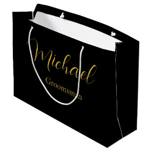 Sac cadeau de mariage élégant avec texte personnal