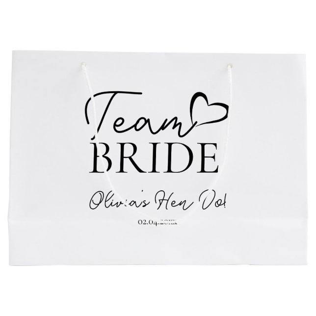 Sac cadeau de mariée d'équipe - Parfait Bacheloret (Dos)