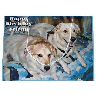 Sac cadeau de mignonne chiot amis