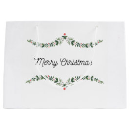 Sac cadeau de Noël Aquarelle Holly