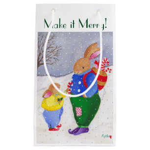 Sac cadeau de Noël Bunny