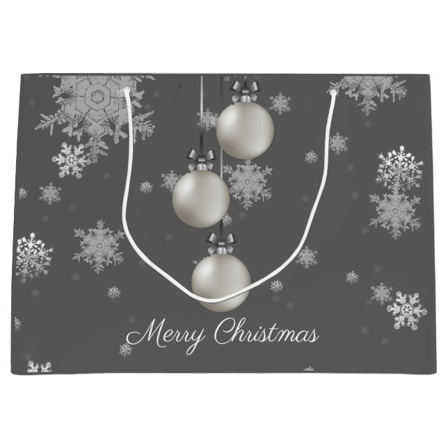 Sac cadeau de Noël en argent (Devant)