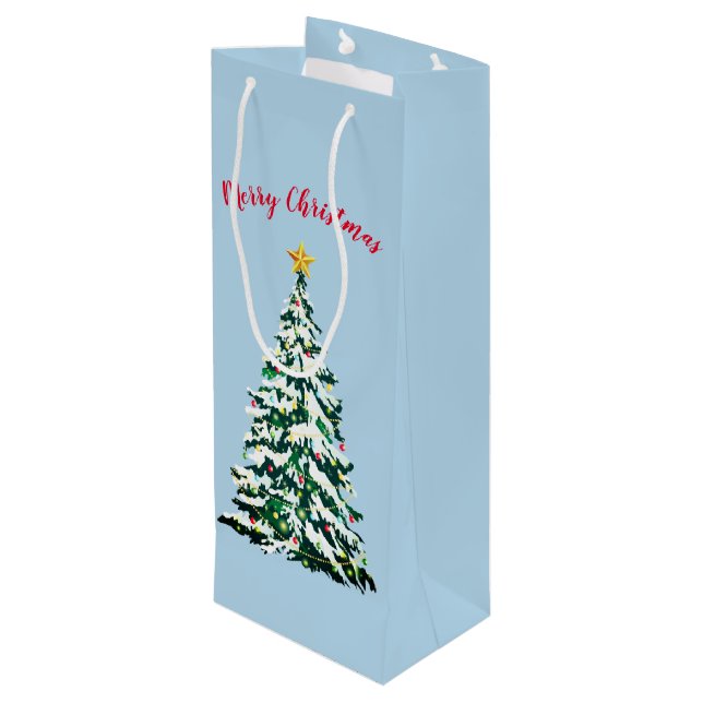 Sac cadeau de Noël en papier de vacances (Dos Angle)