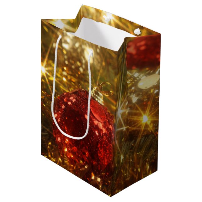 Sac cadeau de Noël étincelant (Devant Angle)
