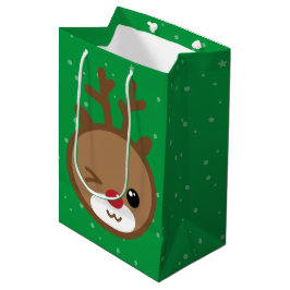 Sac cadeau de Noël Kawaii Reindeer