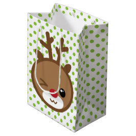 Sac cadeau de Noël Kawaii Reindeer