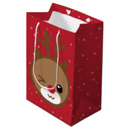 Sac cadeau de Noël Kawaii Reindeer