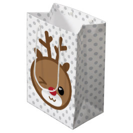 Sac cadeau de Noël Kawaii Reindeer