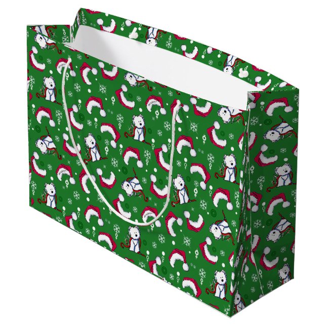 Sac cadeau de Noël KiniArt Westies (Dos Angle)