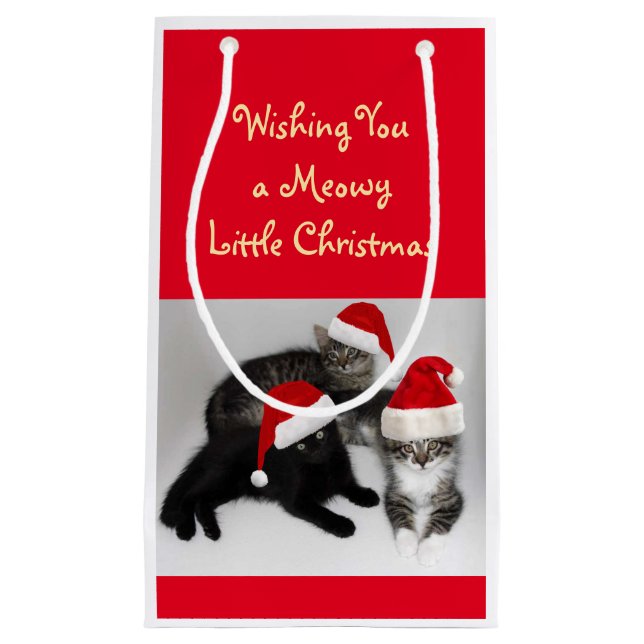 Sac cadeau de Noël Meowy Little (Devant)