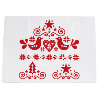 SAC CADEAU DE NOËL MOTIF SUÉDOIS DE NOËL