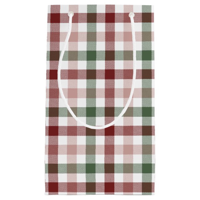 Sac cadeau de Noël Plaid For Christmas Words (Devant)
