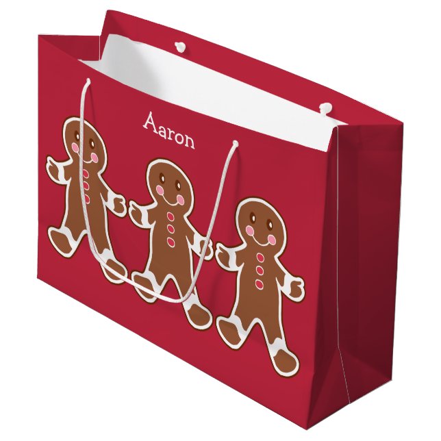 Sac cadeau de Noël pour les garçons en pain d'épic (Devant Angle)