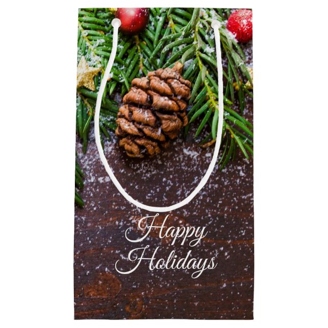 Sac cadeau de Noël rustique (Devant)