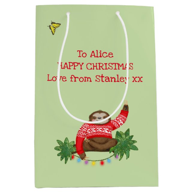 Sac cadeau de Noël Stanley Sloth (Devant)