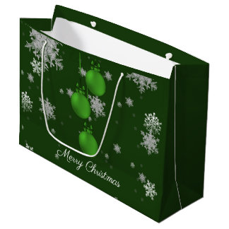 Sac cadeau de Noël vert