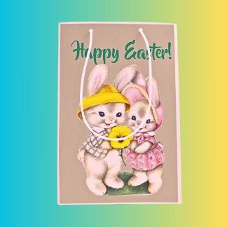 Sac cadeau de Pâques à thème lapin parfait pour le