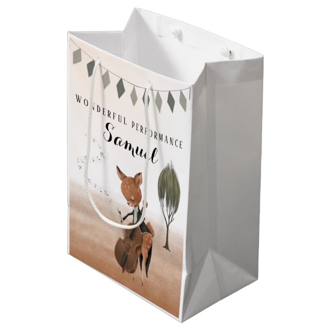 Sac cadeau de performances de Cellist merveilleux (Devant Angle)