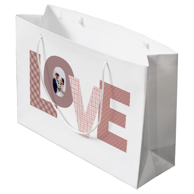 Sac cadeau de photo de mariage (Dos Angle)